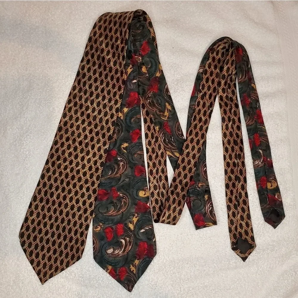2 Addison on Madison handmade silk neck ties.